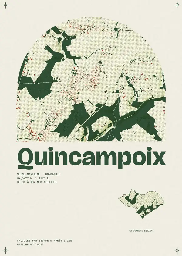 Affiche de Quincampoix, calculée par 123-fr d'après l'IGN