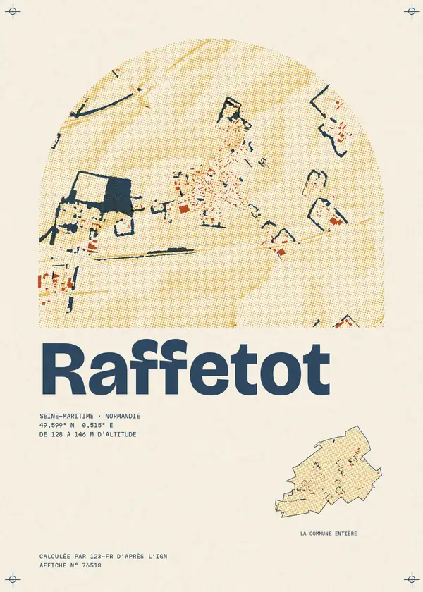 Affiche de Raffetot, calculée par 123-fr d'après l'IGN