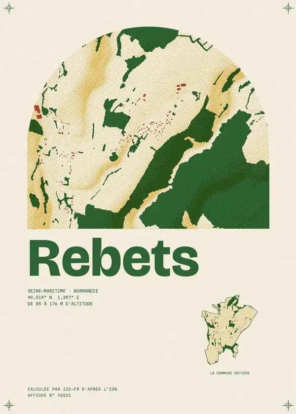 Affiche de Rebets, calculée par 123-fr d'après l'IGN