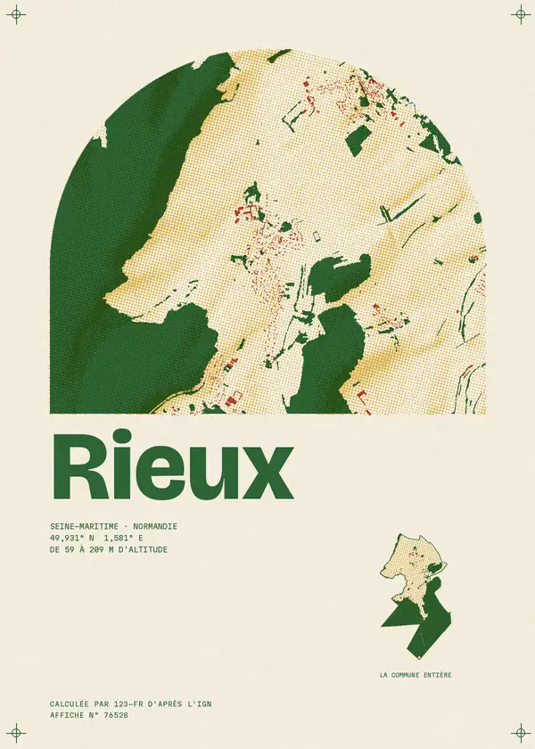 Affiche de Rieux, calculée par 123-fr d'après l'IGN