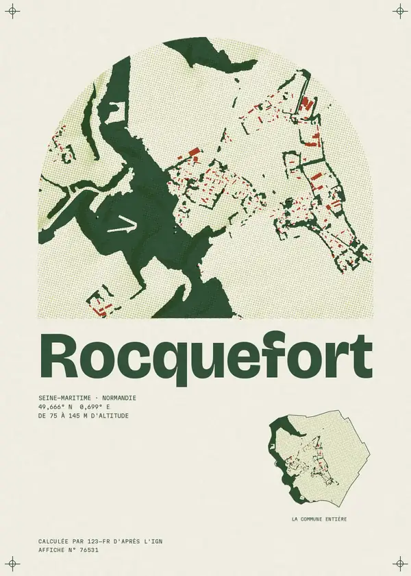 Affiche de Rocquefort, calculée par 123-fr d'après l'IGN
