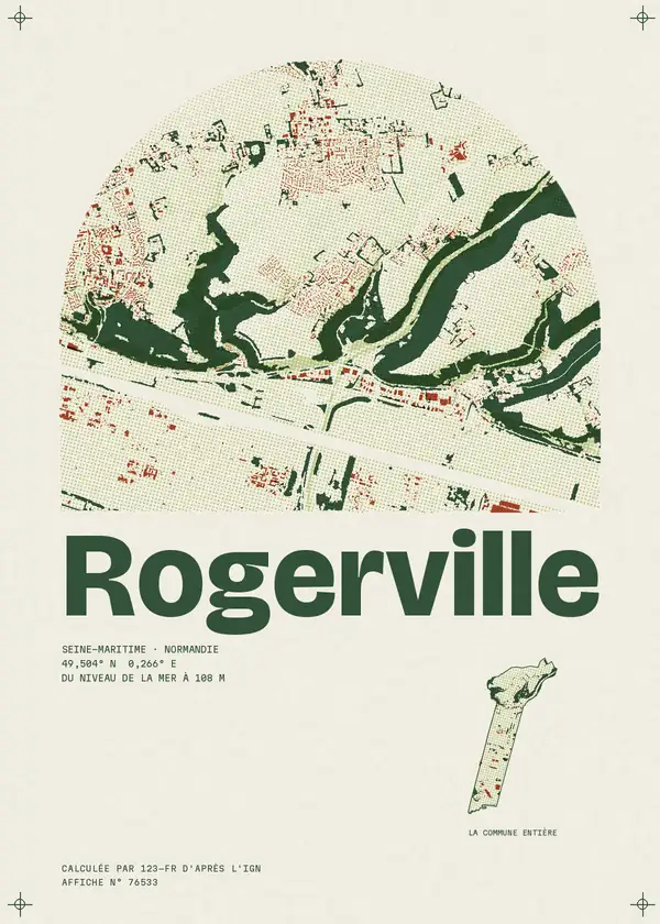 Affiche de Rogerville, calculée par 123-fr d'après l'IGN