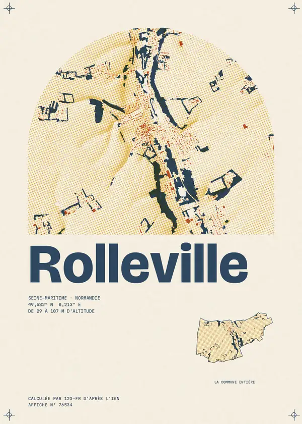 Affiche de Rolleville, calculée par 123-fr d'après l'IGN