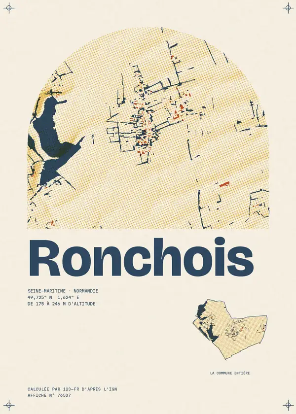 Affiche de Ronchois, calculée par 123-fr d'après l'IGN