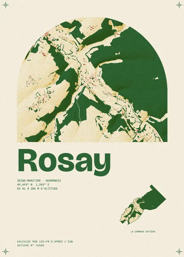 Affiche de Rosay, calculée par 123-fr d'après l'IGN