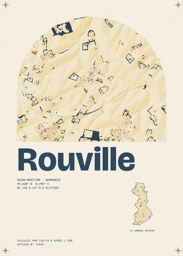 Affiche de Rouville, calculée par 123-fr d'après l'IGN