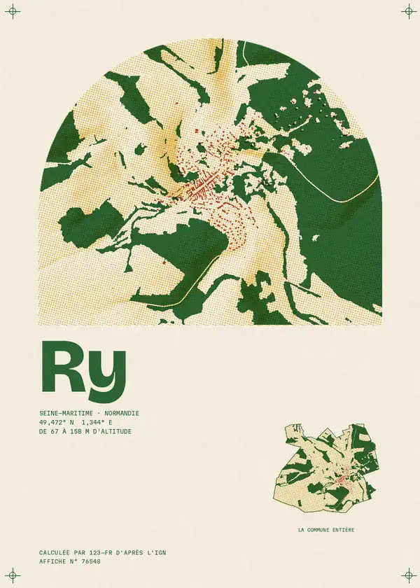 Affiche de Ry, calculée par 123-fr d'après l'IGN