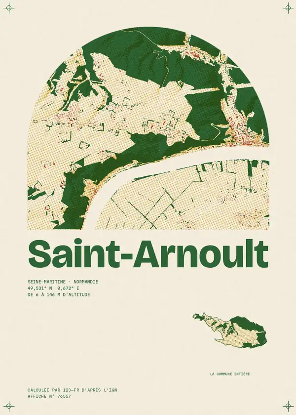 Affiche de Saint-Arnoult, calculée par 123-fr d'après l'IGN