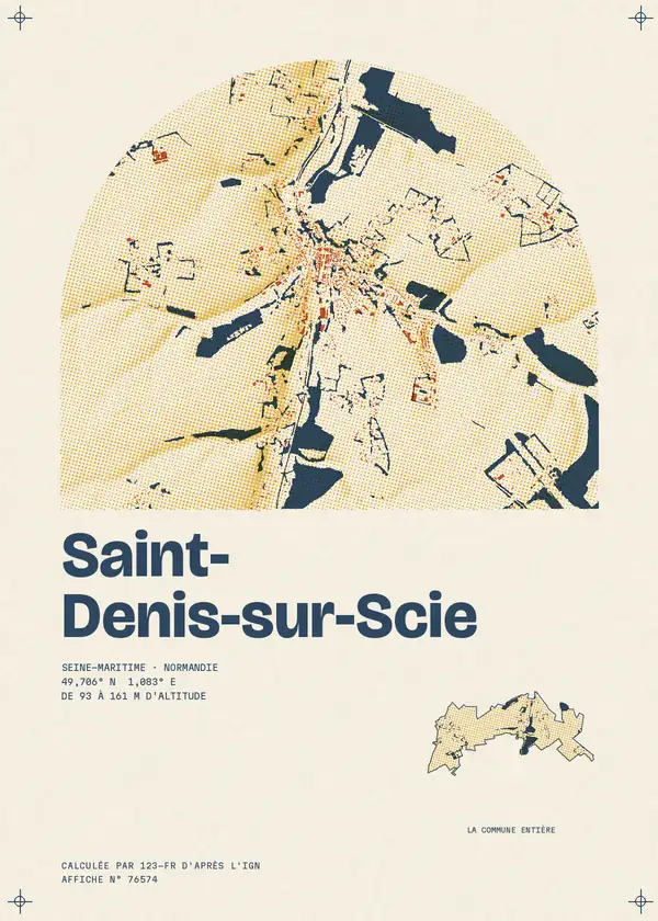 Affiche de Saint-Denis-sur-Scie, calculée par 123-fr d'après l'IGN
