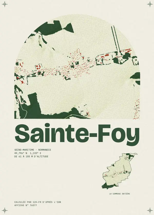 Affiche de Sainte-Foy, calculée par 123-fr d'après l'IGN