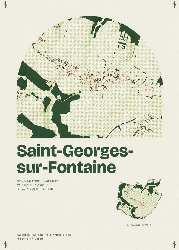 Affiche de Saint-Georges-sur-Fontaine, calculée par 123-fr d'après l'IGN
