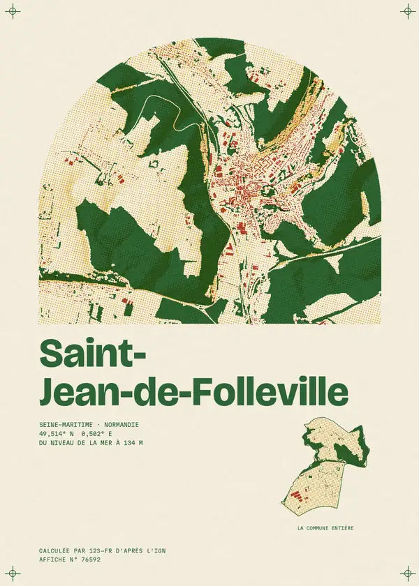 Affiche de Saint-Jean-de-Folleville, calculée par 123-fr d'après l'IGN