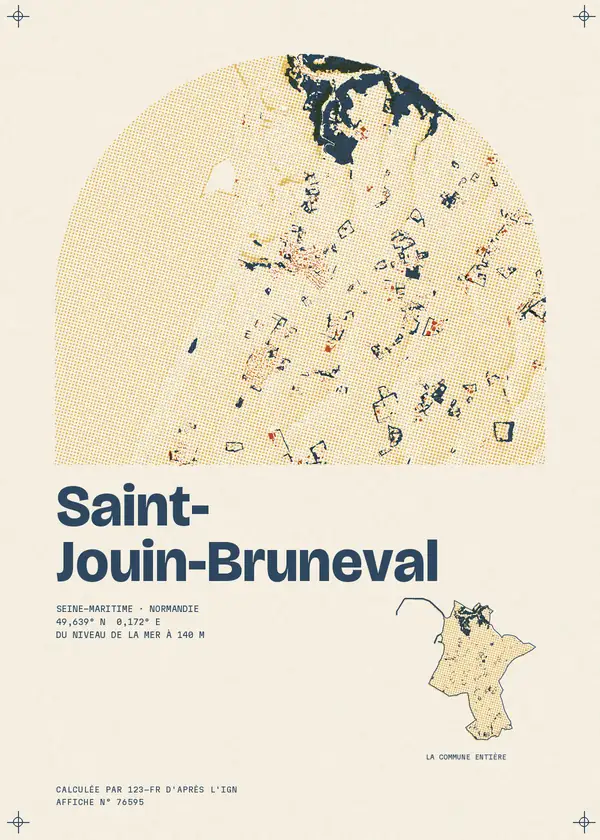 Affiche de Saint-Jouin-Bruneval, calculée par 123-fr d'après l'IGN