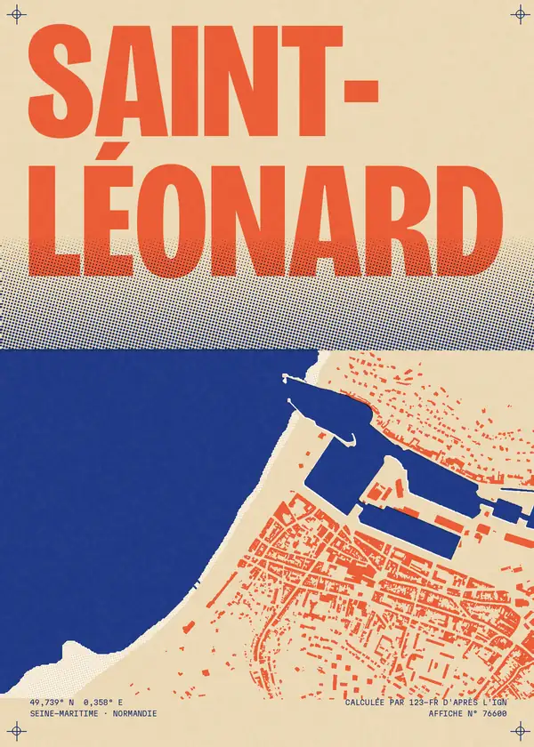 Affiche de Saint-Léonard, calculée par 123-fr d'après l'IGN