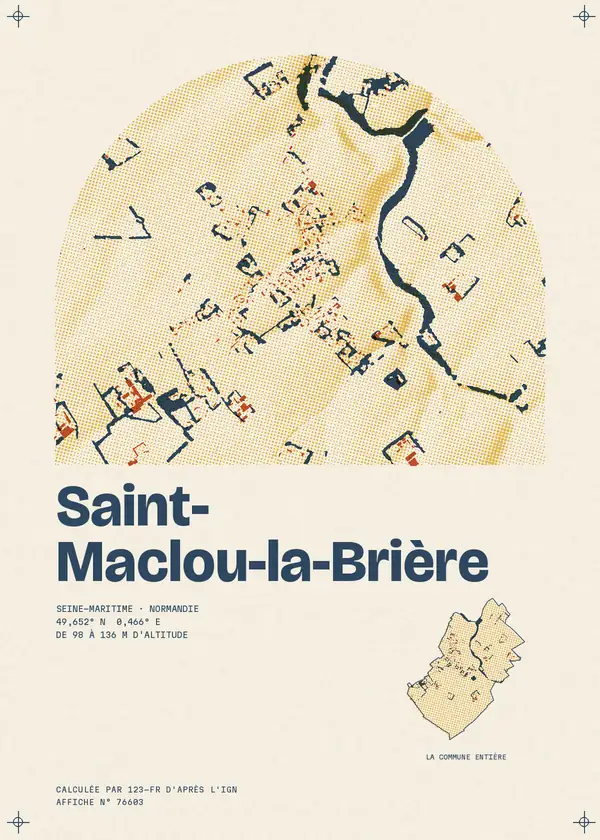 Affiche de Saint-Maclou-la-Brière, calculée par 123-fr d'après l'IGN