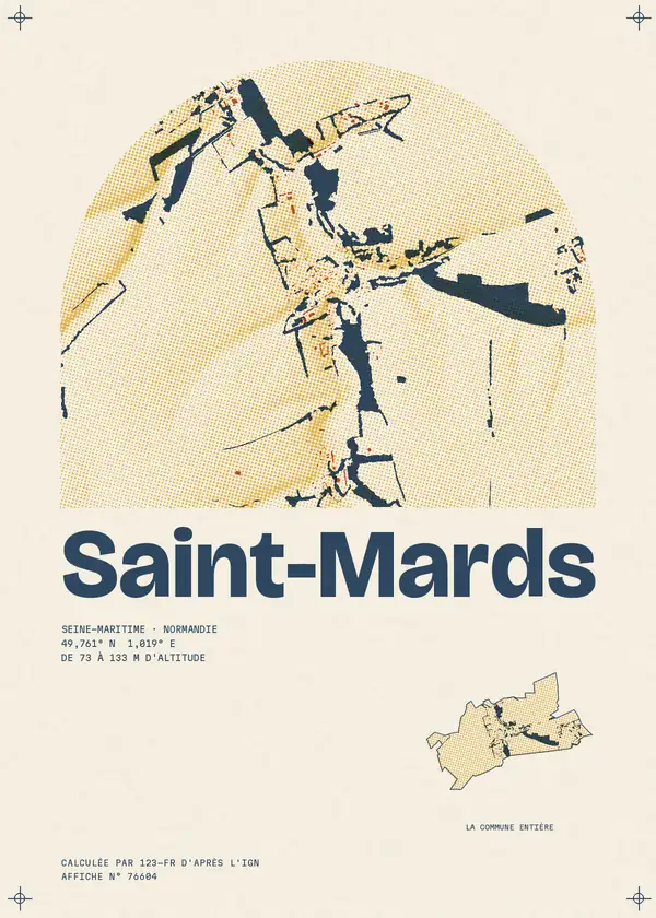 Affiche de Saint-Mards, calculée par 123-fr d'après l'IGN