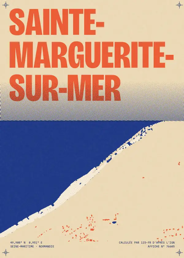 Affiche de Sainte-Marguerite-sur-Mer, calculée par 123-fr d'après l'IGN