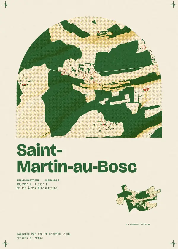 Affiche de Saint-Martin-au-Bosc, calculée par 123-fr d'après l'IGN