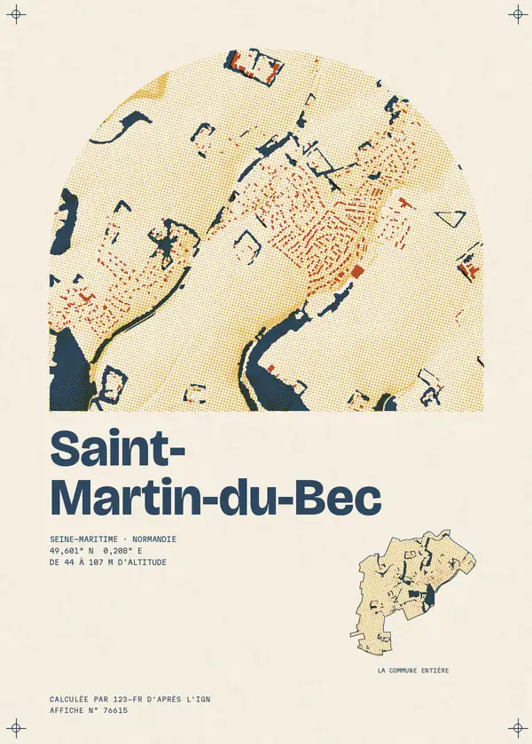 Affiche de Saint-Martin-du-Bec, calculée par 123-fr d'après l'IGN