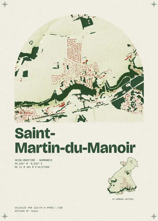 Affiche de Saint-Martin-du-Manoir, calculée par 123-fr d'après l'IGN