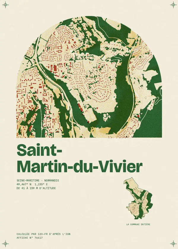 Affiche de Saint-Martin-du-Vivier, calculée par 123-fr d'après l'IGN