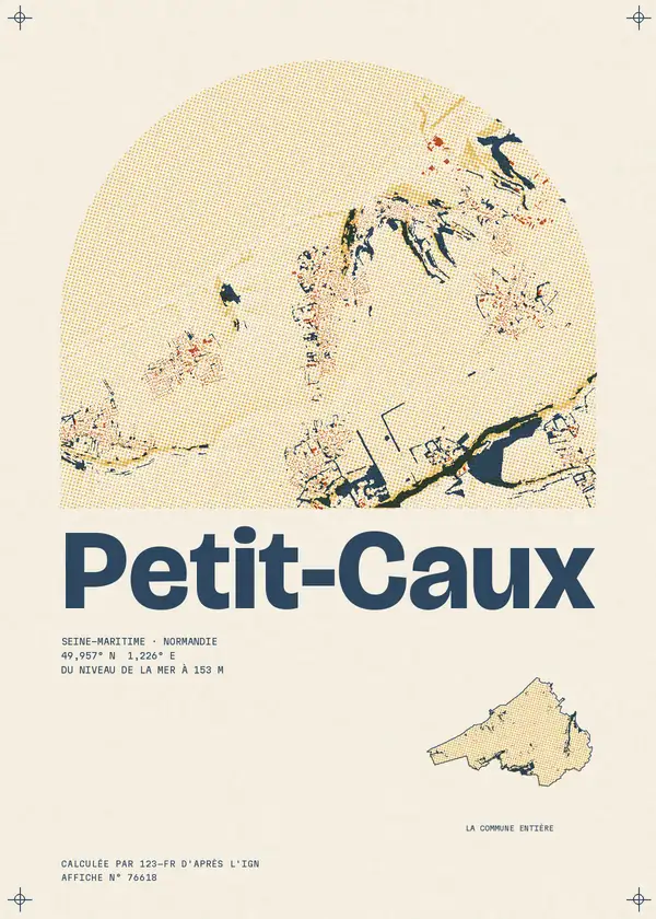 Affiche de Petit-Caux, calculée par 123-fr d'après l'IGN