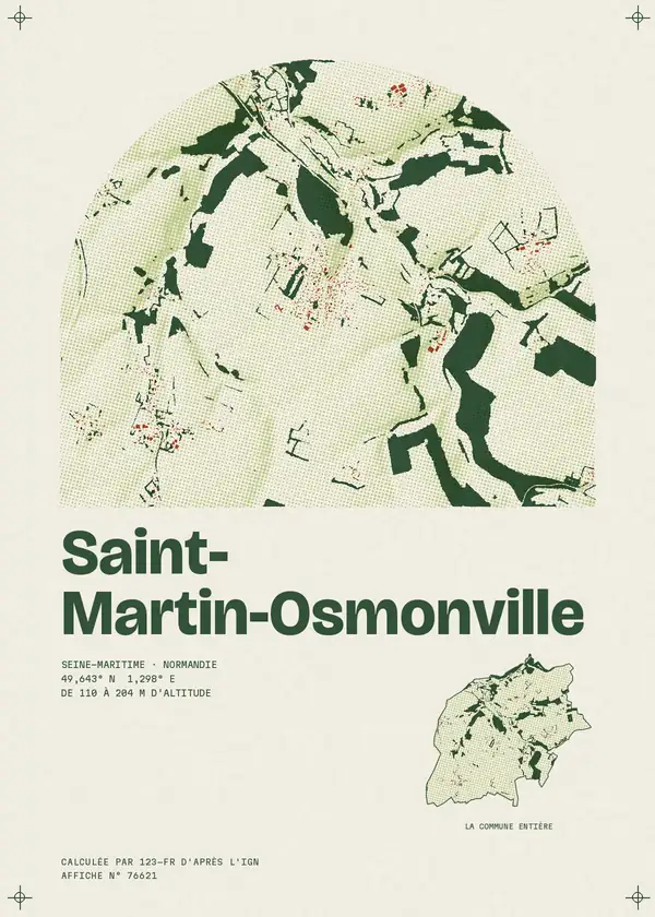 Affiche de Saint-Martin-Osmonville, calculée par 123-fr d'après l'IGN