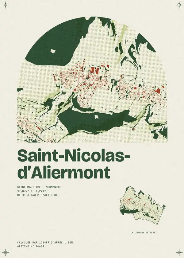 Affiche de Saint-Nicolas-d'Aliermont, calculée par 123-fr d'après l'IGN
