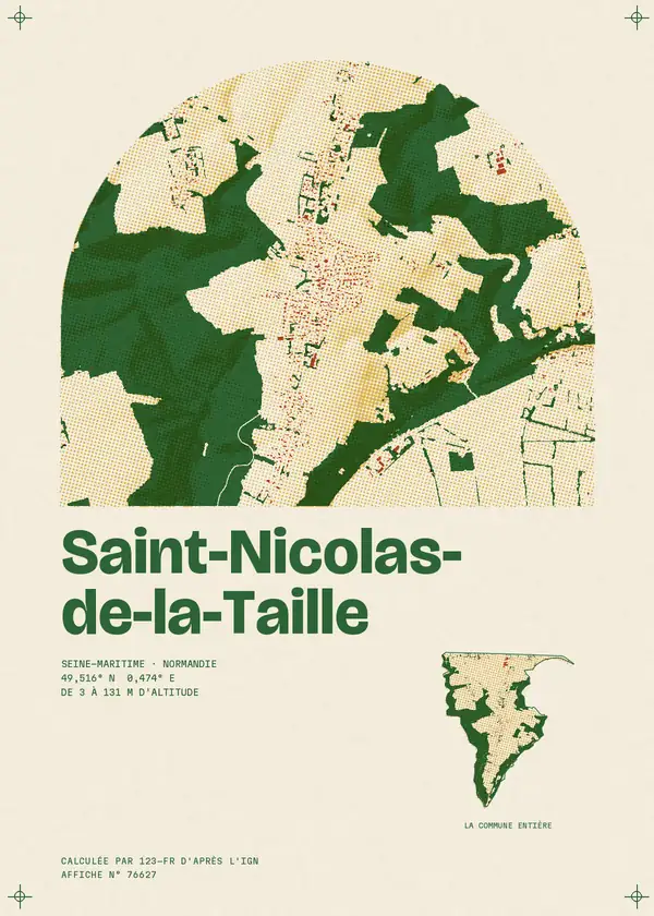 Affiche de Saint-Nicolas-de-la-Taille, calculée par 123-fr d'après l'IGN