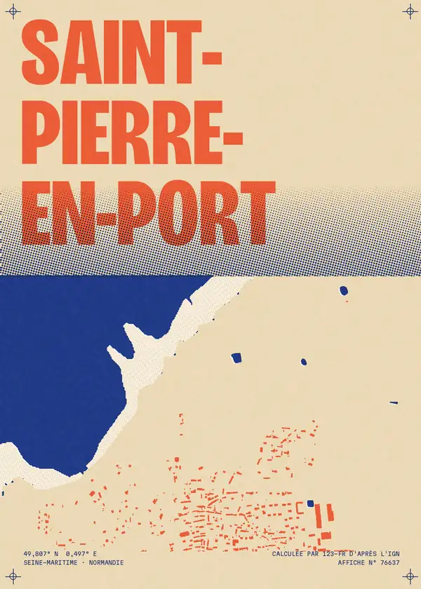 Affiche de Saint-Pierre-en-Port, calculée par 123-fr d'après l'IGN