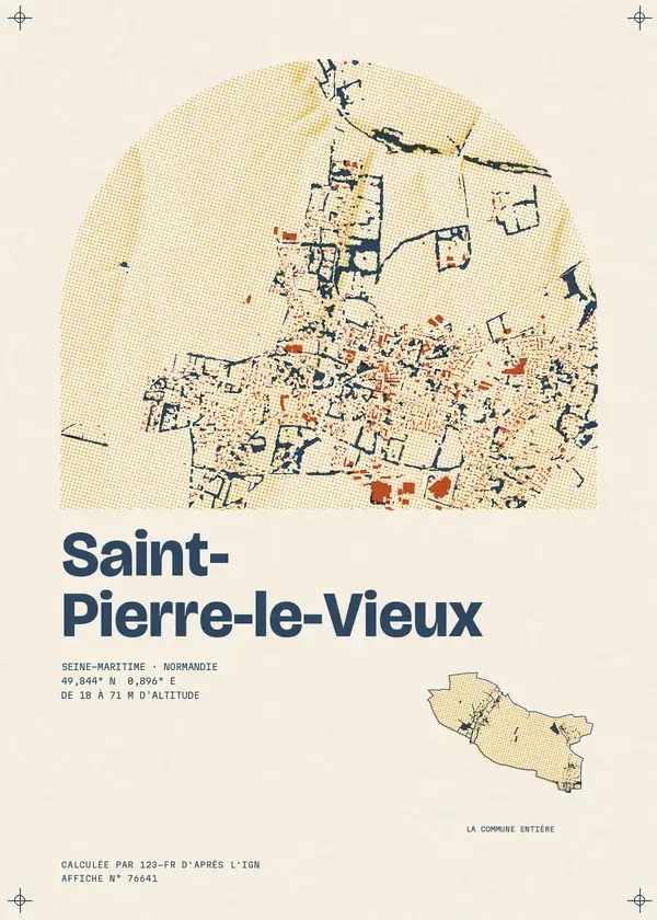 Affiche de Saint-Pierre-le-Vieux, calculée par 123-fr d'après l'IGN