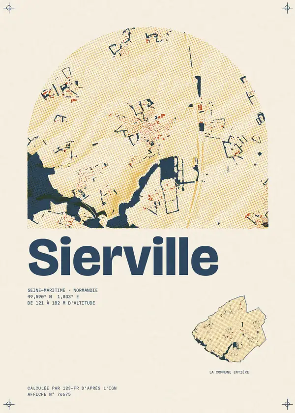 Affiche de Sierville, calculée par 123-fr d'après l'IGN