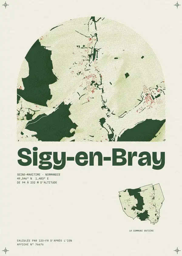 Affiche de Sigy-en-Bray, calculée par 123-fr d'après l'IGN