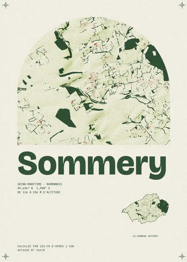 Affiche de Sommery, calculée par 123-fr d'après l'IGN