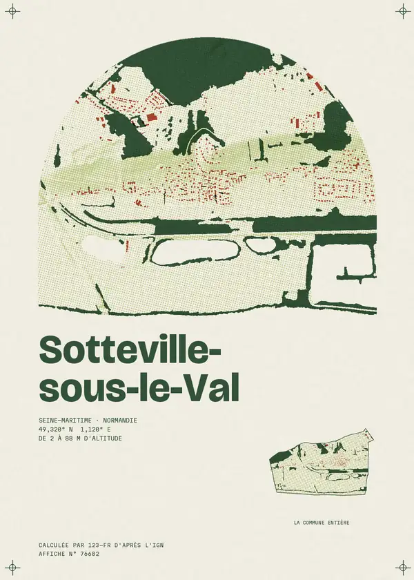 Affiche de Sotteville-sous-le-Val, calculée par 123-fr d'après l'IGN