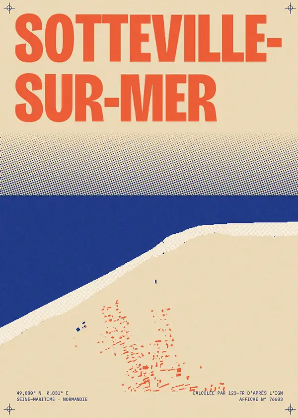 Affiche de Sotteville-sur-Mer, calculée par 123-fr d'après l'IGN