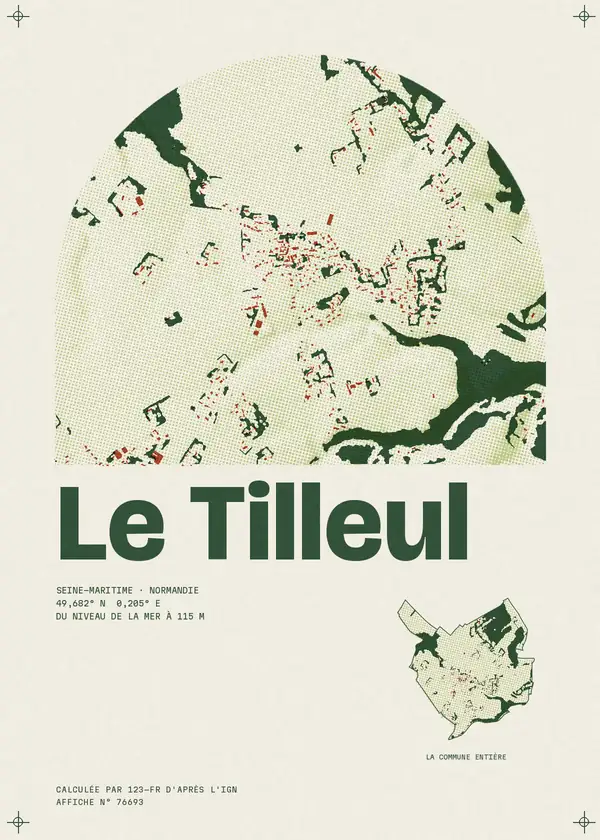 Affiche de Le Tilleul, calculée par 123-fr d'après l'IGN