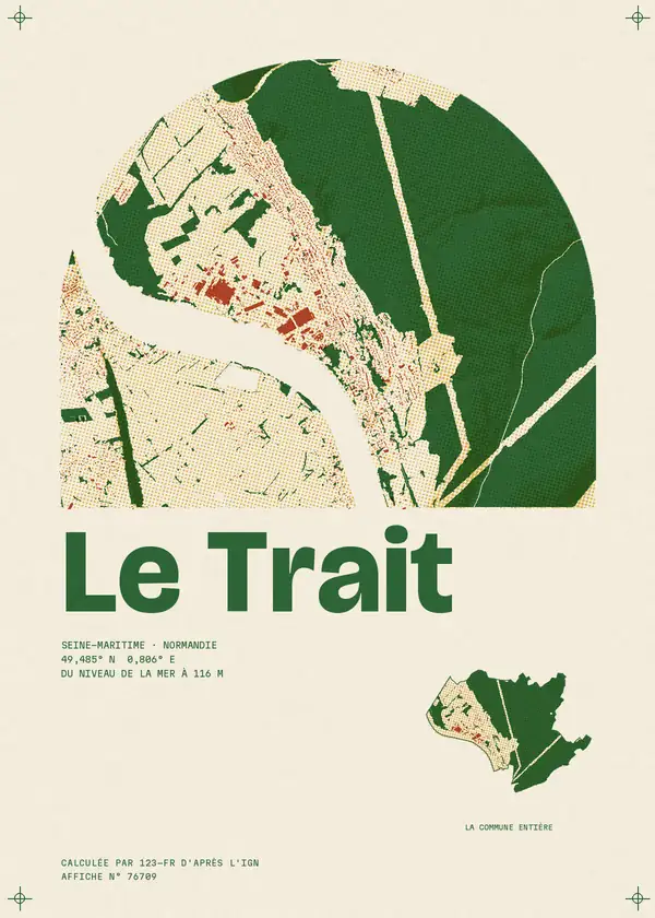 Affiche de Le Trait, calculée par 123-fr d'après l'IGN