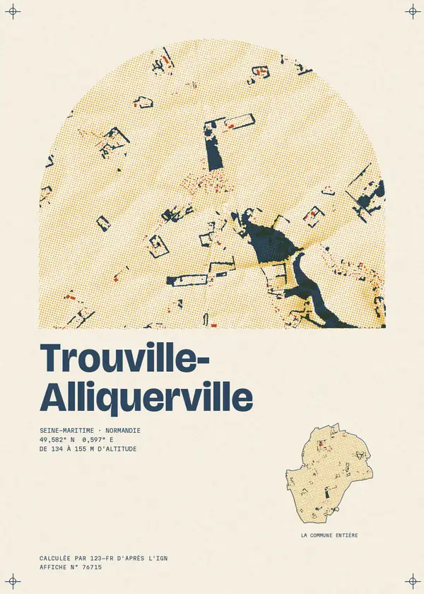 Affiche de Trouville-Alliquerville, calculée par 123-fr d'après l'IGN