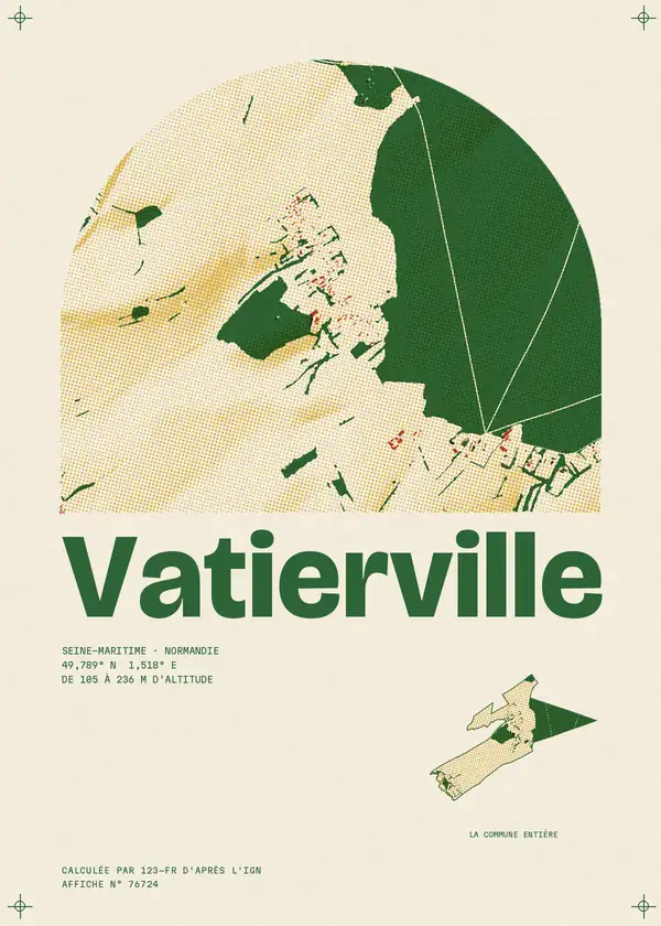 Affiche de Vatierville, calculée par 123-fr d'après l'IGN