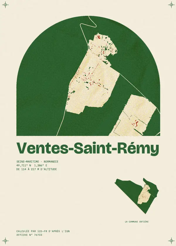 Affiche de Ventes-Saint-Rémy, calculée par 123-fr d'après l'IGN