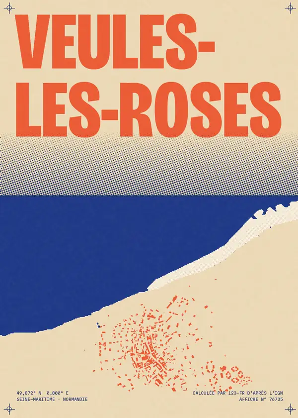 Affiche de Veules-les-Roses, calculée par 123-fr d'après l'IGN