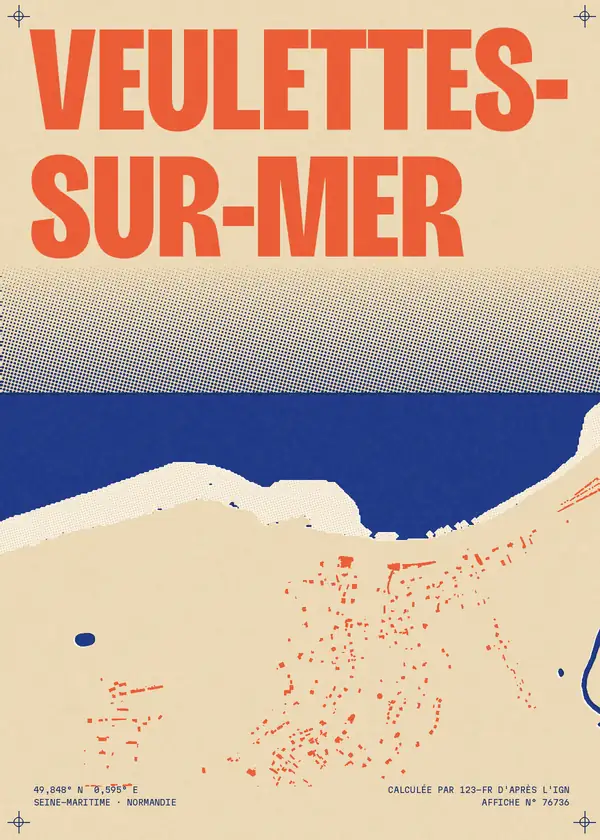 Affiche de Veulettes-sur-Mer, calculée par 123-fr d'après l'IGN