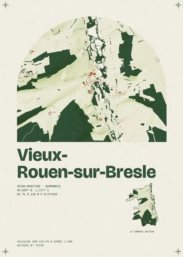Affiche de Vieux-Rouen-sur-Bresle, calculée par 123-fr d'après l'IGN