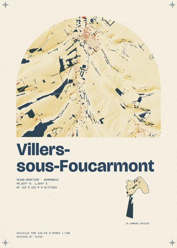 Affiche de Villers-sous-Foucarmont, calculée par 123-fr d'après l'IGN