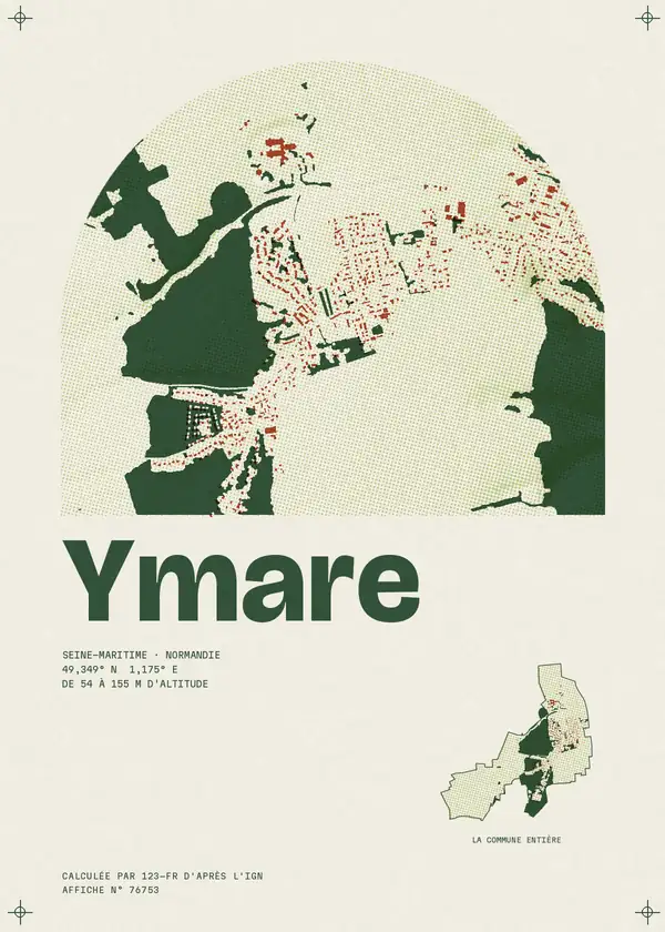 Affiche de Ymare, calculée par 123-fr d'après l'IGN
