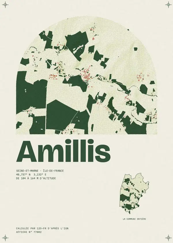 Affiche de Amillis, calculée par 123-fr d'après l'IGN