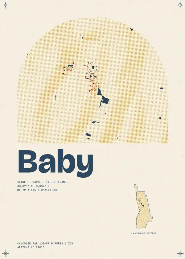 Affiche de Baby, calculée par 123-fr d'après l'IGN