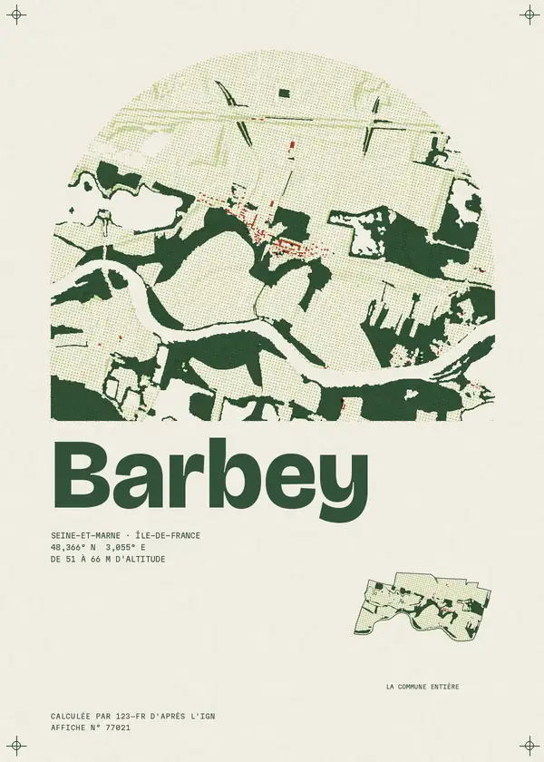 Affiche de Barbey, calculée par 123-fr d'après l'IGN