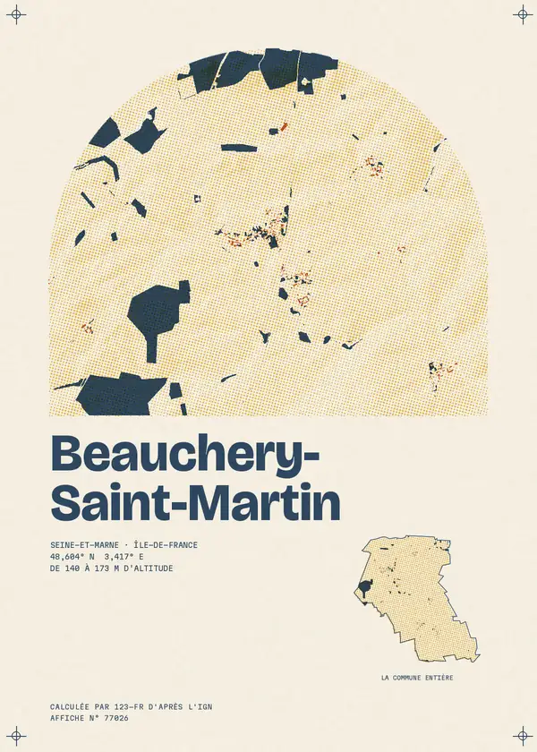 Affiche de Beauchery-Saint-Martin, calculée par 123-fr d'après l'IGN